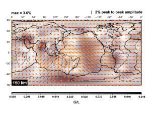 Azimuthal anisotropy at 150 km depth