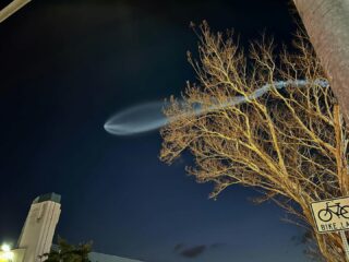 As I stepped off the bus in Santa Monica, I saw the Liftoff of the Falcon 9 rocket from Vandenberg Space Force Base.