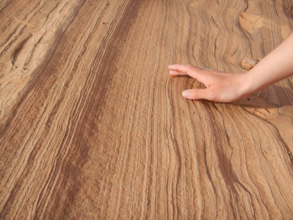 Wind ripple strata in Jurassic Navajo Sandstone - pinstripe laminae